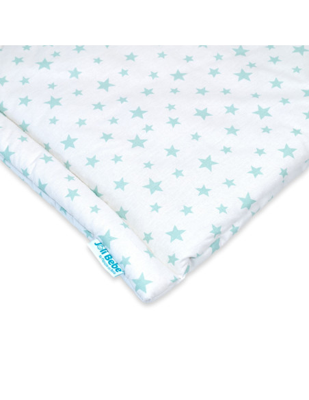 Perna pentru bebelusi din bumbac 40 x 60cm, stele teal