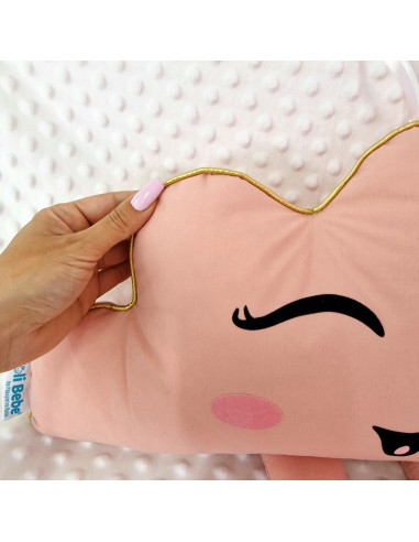 Perna decorativa Norisor cu picioare, roz pudra...