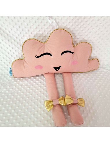 Perna decorativa Norisor cu picioare, roz pudra...