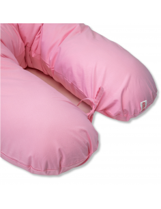 Perna pentru gravide tip cornulet 3 in 1 din bumbac, roz 2