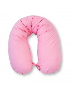 Perna pentru gravide tip cornulet 3 in 1 din bumbac, roz