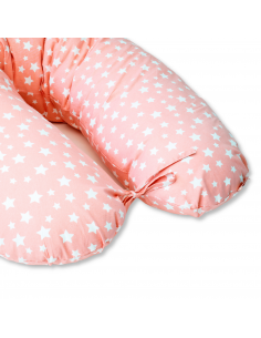 Perna pentru gravide tip cornulet 3 in 1 din bumbac, roz... 2