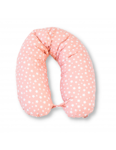 Perna pentru gravide tip cornulet 3 in 1 din bumbac, roz...