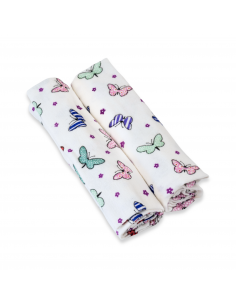 2 Scutece reutilizabile 70x70cm, fluturi