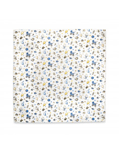 2 Scutece reutilizabile 70x70cm, jucarii albastre 2