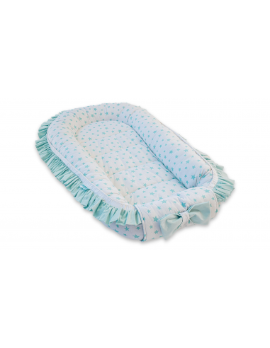 Baby Nest Premium din Bumbac, model fundita menta