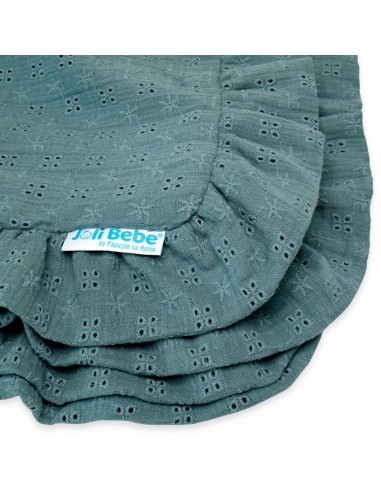 Paturica din muselina dublata cu broderie, 80 x...