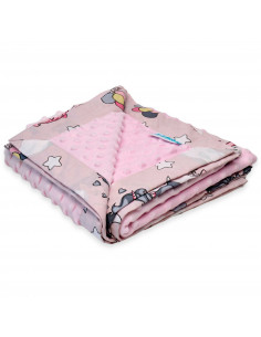 Paturica cu 2 fete din plus minky si bumbac, 100 x 100cm,... 2