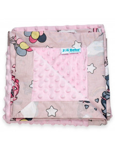 Paturica cu 2 fete din plus minky si bumbac, 100 x 100cm,...