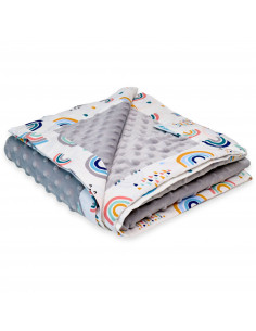 Paturica cu 2 fete din plus minky si bumbac, 100 x 100cm,... 2