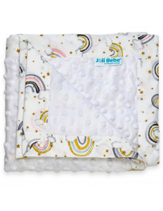 Paturica cu 2 fete din plus minky si bumbac, 100 x 100cm,...