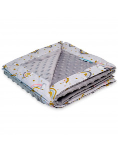 Paturica cu 2 fete din plus minky si bumbac, 100 x 100cm,... 2