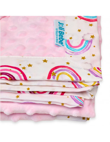 Paturica cu 2 fete din plus minky si bumbac,...