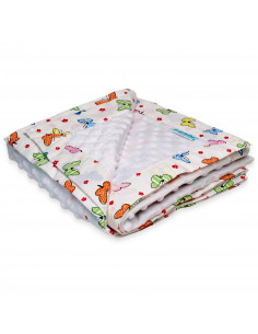 Paturica cu 2 fete din plus minky si bumbac, 100 x 100cm,... 2