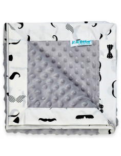 Paturica cu 2 fete din plus minky si bumbac, 100 x 100cm,...