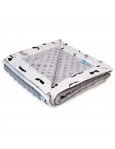 Paturica cu 2 fete din plus minky si bumbac, 100 x 100cm,... 2