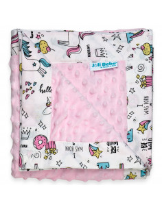 Paturica cu 2 fete din plus minky si bumbac, 100 x 100cm,...