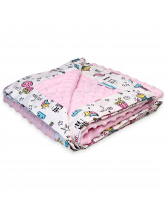 Paturica cu 2 fete din plus minky si bumbac, 100 x 100cm,... 2